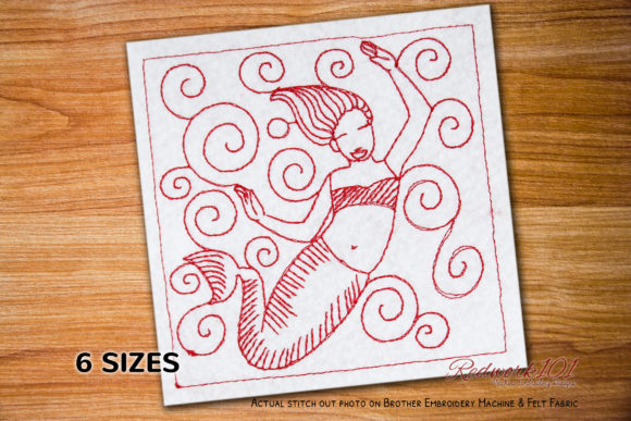 A Dancing Mermaid Embroidery Pattern for Thoughtful Projects