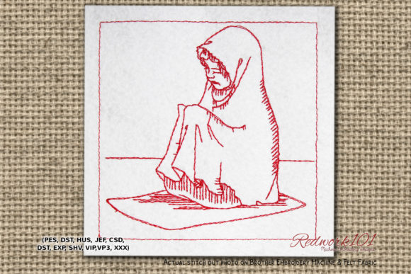 A Designer's Review of a Prayer Scene Embroidery File