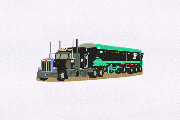 A Professional Review of the Transportation Truck Embroidery Design