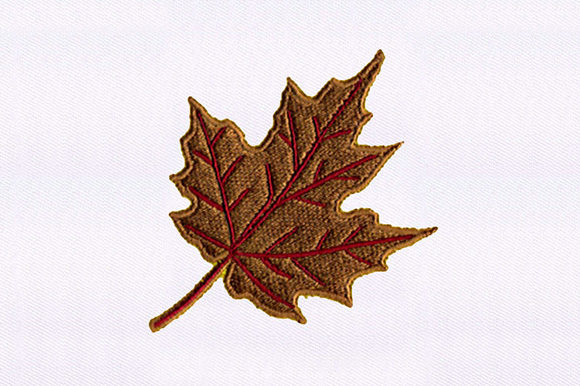 A Rustic Brown Maple Leaf Embroidery Design Review for Sellers