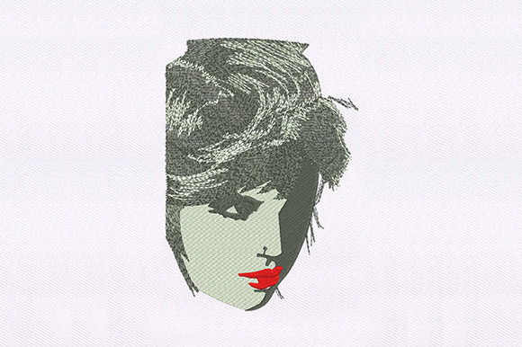 A Woman's Face Embroidery Design for Your Craft Booth