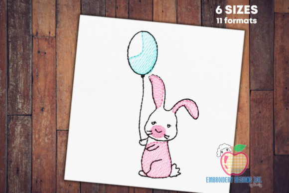 An Embroidery Designer's Review of Birthday Bunny with a Balloon