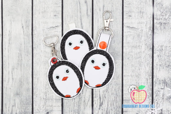 Cartoon Standing Penguin ITH Keyfob: A Versatile Gift Embroidery Design