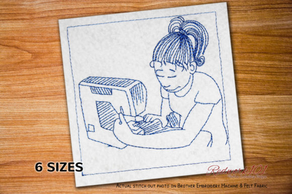 Girl Learning Sewing Redwork: A Seasonal Designer's Review