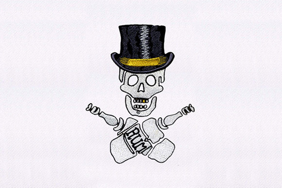 Hat Skull with Rum: A Professional Embroidery Design Review