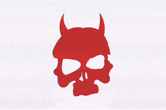 Horned Skull Mask: A Darkly Festive Embroidery Design Review