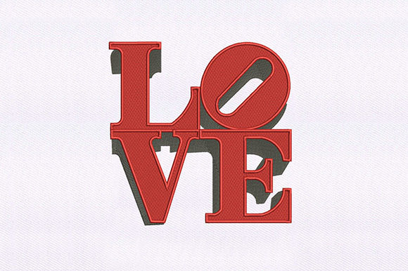 Love Text Embroidery for Boutique Sweatshirts and Apparel