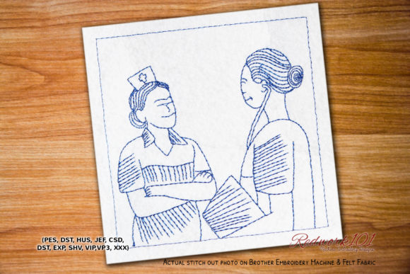 Nurse in Discussion Design: A Professional Embroidery Review