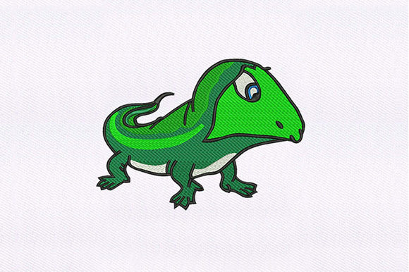 Reviewing the Morose Green Lizard Embroidery Design